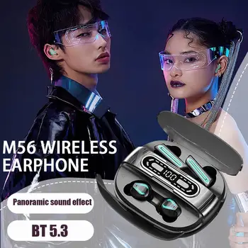 M56 TWS Bluetooth Слушалки 2000 mah зарядно устройство ще захранване на Скоростната Чифт Безжични Слушалки Спортни Водоустойчив Четири Слушалки Слушалки