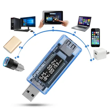 USB Зарядно устройство за Тестер капацитет Power Bank инструмент за Диагностика Тестер Волтметър Сигурно текущото напрежение на Д-р