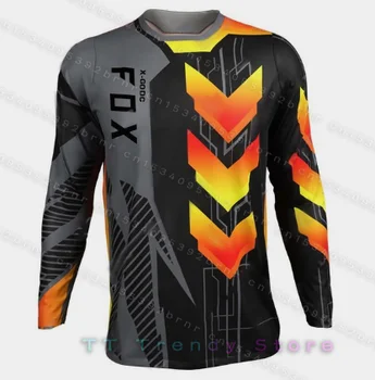 Мъжка риза с къси ръкави за скоростно спускане, МТБ X-GODC FOX, внедорожная майк за каране на мотоциклет, дрехи за мотокрос