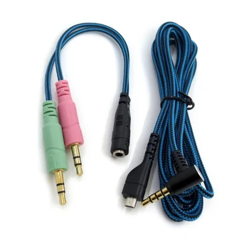 2023 Нов Преносимото USB 3,5 мм кабел Микрофон Сплитер Кабел с конвертером кабел за гейминг слушалки SteelSeries Arctis 3 5 7