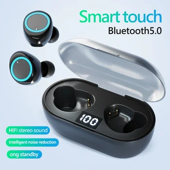 Y50 Pro-Bluetooth Слушалки TWS Безжични Слушалки Спортни Bluetooth Слушалки за игри на Слушалки с Микрофон Безжични Слушалки 200 ма