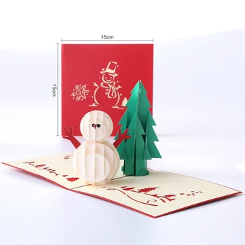 Новата 3D Коледна Поздравителна Картичка на Дядо Поп Покани на Коледна парти Поздравителна картичка пощенски Картички, Подаръци визитки