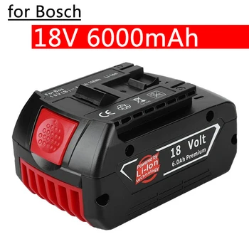 За Bosch 18V Батерия 6.0 Ah Литиево-йонна Акумулаторна Батерия Електроинструменти Електрическа Бормашина, Подходяща За модели BAT609, BAT618, BAT610
