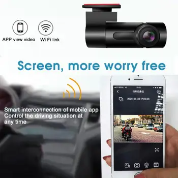 Нов Wifi Автомобилен видеорекордер с възпроизвеждане на приложения, Автоматичен видеорекордер, е Черна кутия, камера за автомобилната арматурното табло, камера за нощно виждане, камера Мини за кола, Авто аксесоар