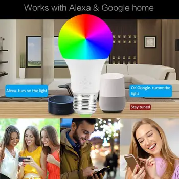 Wifi Интелигентни електрически Крушки E27, led интелигентна крушка, Неон Замяна лампа, Siri, Гласово управление, Alexa, Google Assistant, Еквивалент на домашна лампа