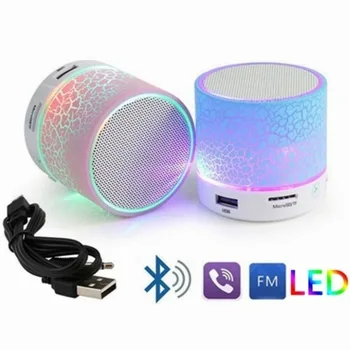 Безжична мини led високоговорители Bluetooth Безжична музика от Аудио TF USB FM Стерео Субуфер с микрофон