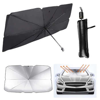 Авто козирка Сгъваема сенника на предното стъкло на автомобила, чадър, чанта за suv, козирка, топлоизолация на предния прозорец, защита интериор