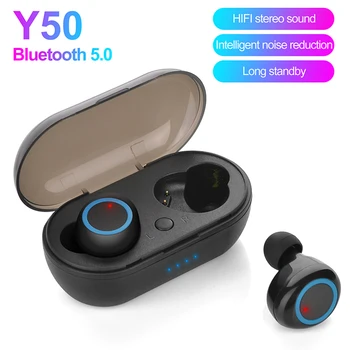 Y50 Bluetooth Слушалки 5,0 TWS Безжични Слушалки в ушите Стерео Детска Слушалка със Зарядно Устройство за Телефон