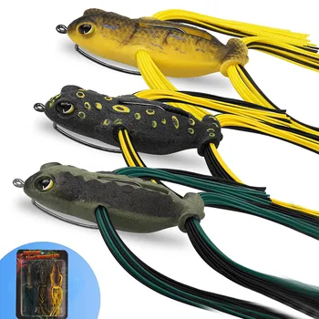 TRUSCEND 3 бр./пакет Thunder Frog Мека стръв Черна риба за Стръв 3D Моделиране Рибешко око Фалшиви примамки Риболовни принадлежности Инструмент Подаръци За рибари