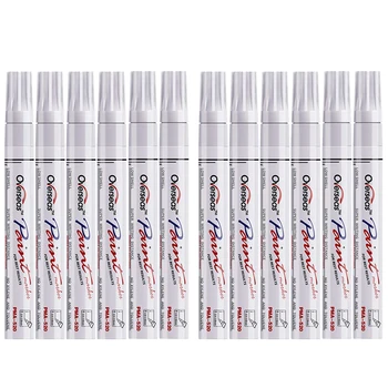 Връхчета за бяла боя, опаковки от 12 Перманентных маркер химикалки са на маслена основа, смесен съвет 2,0 мм, Быстросохнущий и водоустойчив маркер