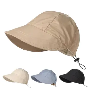 Козирка на шапка UV-защита на лятото слънцето шапка на плажа шапка регулируема дишаща шапка от Слънцето с широка периферия за риболов туризъм