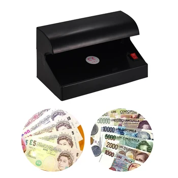 Преносим настолен множество пари детектор тестер за проверка на фалшиви пари в брой, банкноти, единния ултравиолетова лампа за килограм евро