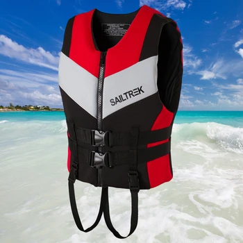 Детска Предпазна жилетка за плаващи, Регулируема неопреновый костюм за оцеляване, износостойкая дишаща защитно обтегач за гмуркане, морски риболов
