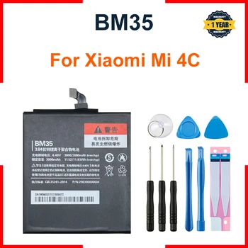 BM35 Xiao mi Батерия за Xiaomi Mi 4C M4C Mi4C BM35 Висококачествени сменяеми батерии за телефон 3080 ма