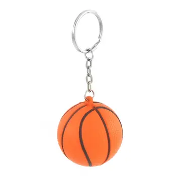 Оранжево-Черна Баскетболно форма, спортна топка за облекчаване на стреса, Верижка за ключодържател
