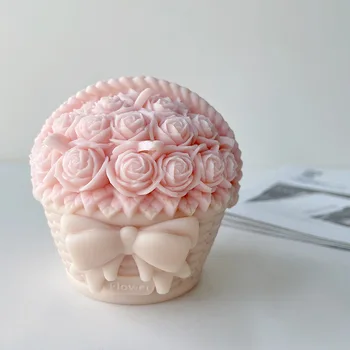 Форма за печене на торта във формата на Цветя, кошници, Свещ за Ароматерапия 