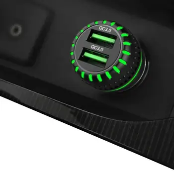 Usb Зарядно за Кола, Зарядно Устройство за мобилен телефон, Автомобилен Адаптер QC 3.0 Зарядно Устройство Адаптер Вълни C USB Зарядно за Кола С Два Порта USB Зарядно за Кола