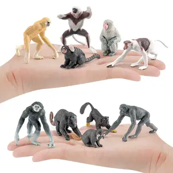 10 бр. Фигурка на Мини маймуни-орангутан от PVC за деца