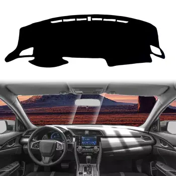 Подложка за арматурното табло, солнцезащитная накладки за Honda Civic 2016-2021, черна вътрешна лента за кола, ляв волан
