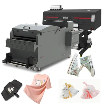Евтин от висок Клас 24-инчов принтер Dtf за PET-фолио 60 см Цифрова печатна машина за тениски Dtf с две печатающими глави I3200