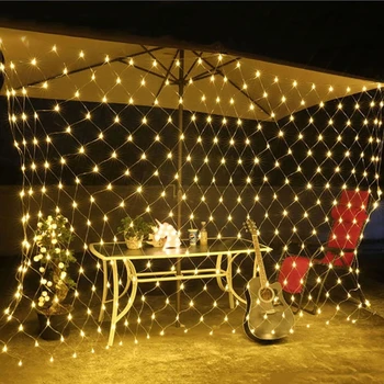 Коледна led лампи за рибарската Мрежа на Звездното Осветление на Струни, Водоустойчиви Леки Външни Коледни Светлини Декор Храсти Парти в градината на Коледа