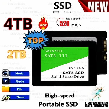 Нов 2023 SSD-диск HDD 2,5 Твърд диск SSD 120 GB И 240 GB 1 TB 512 GB 2 TB 256 GB HD SATA Диск Вътрешен Твърд диск за Преносим Компютър