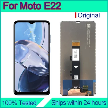 За Motorola Moto E22 Подмяна на екрана Оригинален ремонт сензорен дисплей Pantalla LCD Reparatur Digitizer в събирането на
