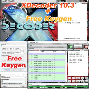 XDecoder 10.3 с Безплатен Кейгеном За премахване на СИДДО Лиценз за софтуер за Отстраняване на СИДДО ИЗКЛЮЧЕНО. Напълно Активирани Амортисьор Dpf Egr Adblue Изключено. DTCRemover