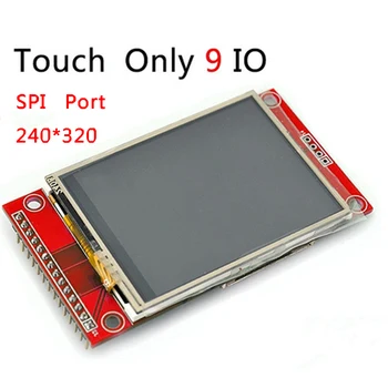 1БР 2,4-Инчов 240x320 SPI TFT LCD Модул за сериен порт с докосване на 3,3 РАЗХОДИ Адаптер SD ILI9341, съвместими с 5110