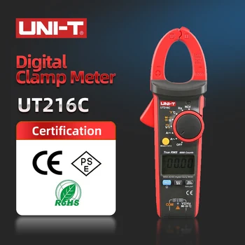 UNIT UT216C 600A Цифрови Клещи Ac Dc с Автоматично Гама от Мултиметри NCV V. F. C Диоден LCD фенерче Тестер на Температурата
