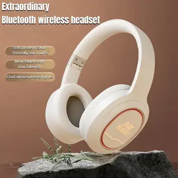 Оръфан Bluetooth слушалки HiFi Високо качество с шумопотискане ENC разговор с ухо, атмосферата киберспортивной игри, Леки и Сгъваеми