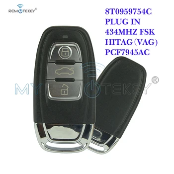 Remtekey Дистанционно Автомобилен Ключ С 3 Бутона 434 Mhz 8T0959754C За Audi A4 A6 Q5 SQ5 на Отдалечена Система
