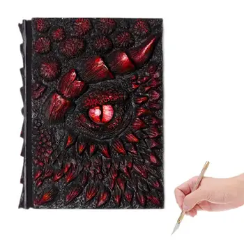 Благородна творческа тетрадка, ръчна изработка на корицата на едно от магическите смола формат А5, ръчно счетоводна книга, art 3D релеф на дракон, дневник, канцеларски материали