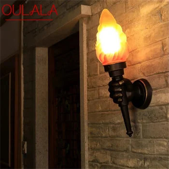 Тенекеджия външни стенни аплици, Класическа лампа-фенерче, творчески led Водоустойчива за домашен декор