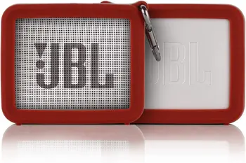 Силиконовата вертикална преносим чанта за пътуване, която е съвместима с преносим водоустойчив високоговорител JBL GO 2 с Bluetooth (червен