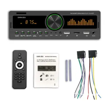1Din Авто Радио Мултимедиен Хендсфри MP3 Плейър, FM AM Аудио 12 USB/SD/AUX Вход В арматурното табло Локатор Авто Стерео Главното Устройство