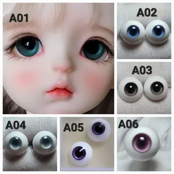 Куклени Очи 12/14/16 мм за 1/3 1/4 1/6 Bjd Кукла Смола Гипсовое Очната Ябълка Имитации на Стъклени Очи Сам Играчки за Момичета Обличам Аксесоари за Кукли