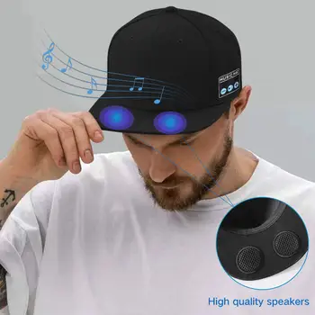 ДОКОСНЕТЕ се до ДВЕ wi-шляпам /колпачкам с високоговорители Bluetooth 5.0 (вграден микрофон) Безжична интелигентна акустична система за външно/вътрешно ползване