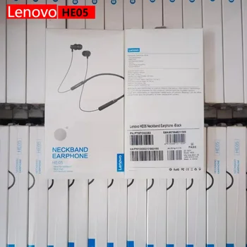 Lenovo HE05 10 бр. безжични слушалки с магнитен ръб на шията, водоустойчив Bluetooth слушалки, спортна и детска слушалки за геймъри с микрофон