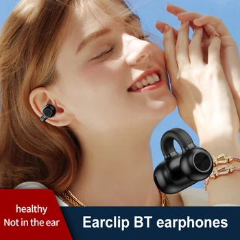 Слушалки с костна проводимост Bluetooth 5.3 ушите с Шумопотискане Безжични слушалки в ушите TWS Спортни слушалки