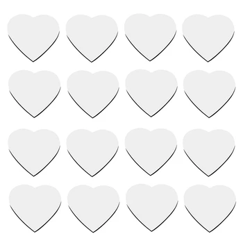 30 бр. детайли за сублимационных магнити във формата на сърце, Сватбени магнити за хладилник за Ден на Свети Валентин, Украса на стената и вратата във формата на Сърце, Бял