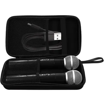 Съхранение на микрофон, Черен Куфар За носене на Аксесоари Защитна чанта От полиестер За пътуване Аудио
