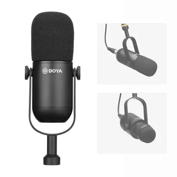 BOYA BY-DM500 Студийная запис директно излъчване, подкастинг, Кардан динамичен микрофон, Професионален