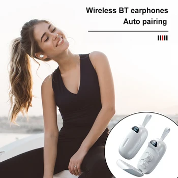 Безжични слушалки с докосване, слушалки, говорител, led дигитален дисплей, безжични Bluetooth слушалки 5.2