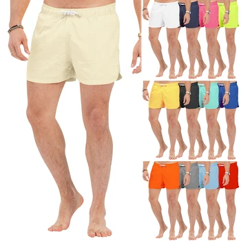 Нови летни мъжки ежедневни Модни плажни къси панталони от полиестер 2023, бързо съхнещи Цветни спортни къси панталони за мъже