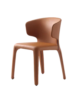 Лесен луксозен минималистичен стол за хранене модерен минималистичен домашен оранжев стол на книжния стол дизайнерски модел