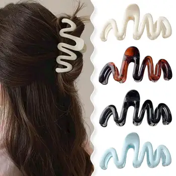 Дамски шнола за коса, стилен нокът за коса, както и вълнообразна форма, однотонная имат противоплъзгаща се дръжка, инструмент за стайлинг на коса за жени