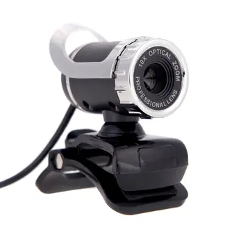 USB 2.0 12-Мегапикселова HD камера, Уеб камера 360 Градуса с Микрофон за Настолен компютър Skype PC, Лаптоп