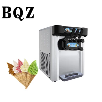 BQZ Професионална Настолна Електрическа Италианска Машина За приготвяне на сладолед с мека Подаване От Неръждаема Стомана, 3 вкус на Домашен сладолед