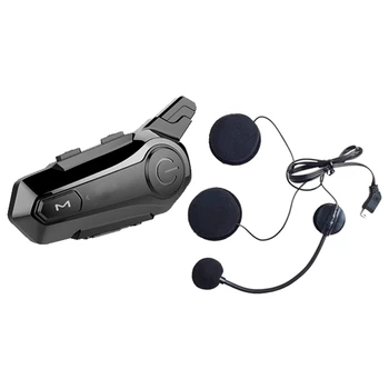 Слушалки за мотоциклетни шлем Bluetooth 5.0 Свързване на домофонна намаляване на шума с микрофон Високоговорител